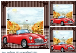 3 British vintage car card front/toppers 3