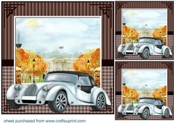 3 British vintage car card front/toppers 2