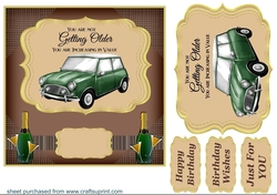 Vintage car card front 3