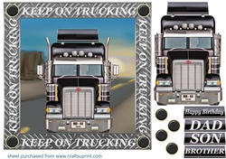 Black wagon card front