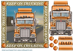 Orange truck card front
