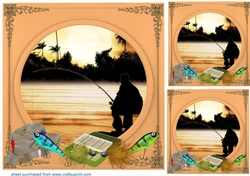 3 Gone fishing card front/toppers 3