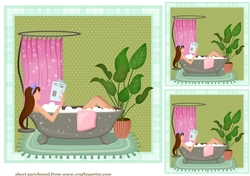 3 Green pamper card front/topper