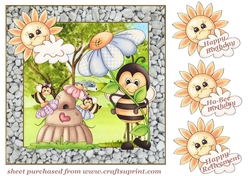 Garden bee card front 1