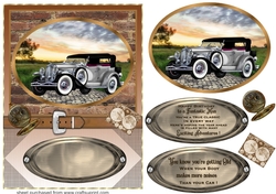 Framed vintage car card front 2 (n)