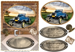 Framed vintage car card front 4(n)