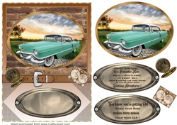 Framed vintage car card front 9(n)