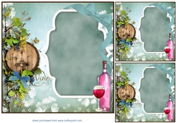 3 Wine themed card front/toppers 4