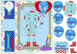 Boy relations Robot card front