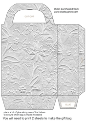 Black and grey floral gift bag 3