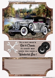 Image of cup1118377_659 - Male Birthday classic car (easel) topper and stopper (no base) 3