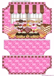Pink bakery easel topper and stopper(no base)