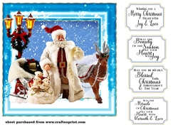Santa s on his way card front