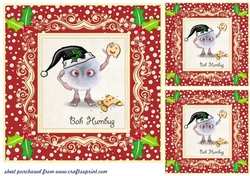 3 Christmas pom pom card front/toppers 3
