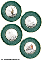 4 Green winter forest animal toppers 1