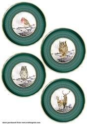 4 Green winter forest animal toppers 2