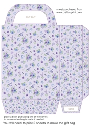 Lavender floral gift bag 1