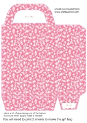 Pink hearts gift bag
