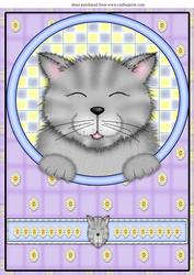 A4 Aprox Grey Cat Topper