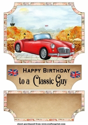 Best of British car easel topper and stopper(no base) 4
