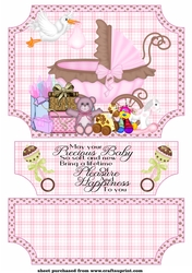 Baby girl easel topper and stopper( no base)