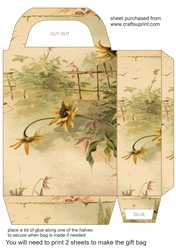 Vintage scene gift bag 3
