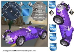 Racing car card front 2