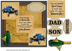 3 Panel classic car card front 5
