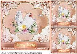 3 Easter animals card front/toppers 8