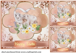 3 Easter animals card front/toppers 9