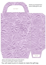 Floral embossed effect gift bag 4