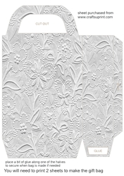 Floral embossed effect gift bag 7