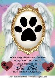 When tomorrow pet loss topper 17(paw)
