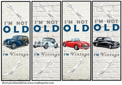 4 Vintage car toppers/bookmarks 3