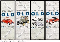 4 Vintage car toppers/bookmarks 5
