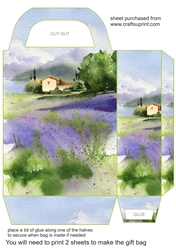 Lavender scene gift bag 2