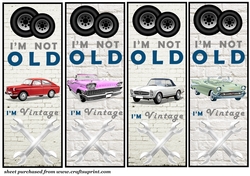 4 Vintage car toppers/bookmarks 9