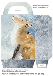Winter fox gift bag