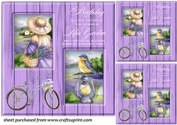 3 Lifes garden card front/toppers