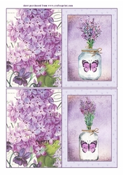 2 Lavender themed notelets 1