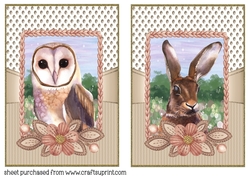 2 Cream woodland animal card fronts 1