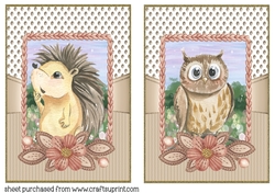 2 Cream woodland animal card fronts 3
