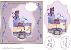 All about the lavender card front 3