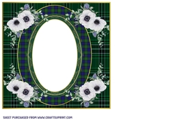 Floral tartan blank insert