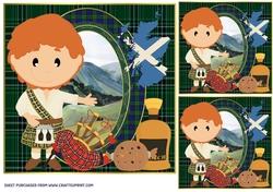 3 Scotland themed card front/toppers 1