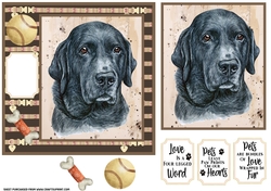 Black Labrador card front