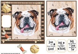 English Bulldog card front 