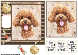 Poodle card front 