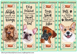 4 Assorted dog toppers/bookmarks 1