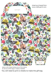 Multi coloured butterfly gift bag 1